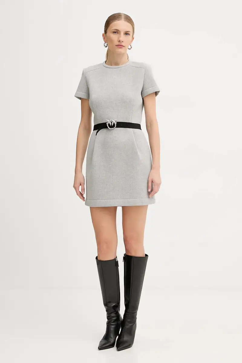 vestito con lana colore grigio 106084 A2ZQ miniatura 2