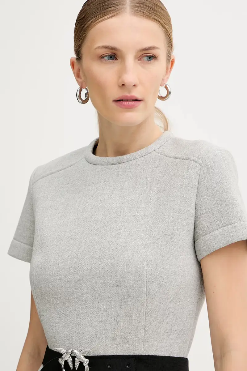 vestito con lana colore grigio 106084 A2ZQ miniatura 4