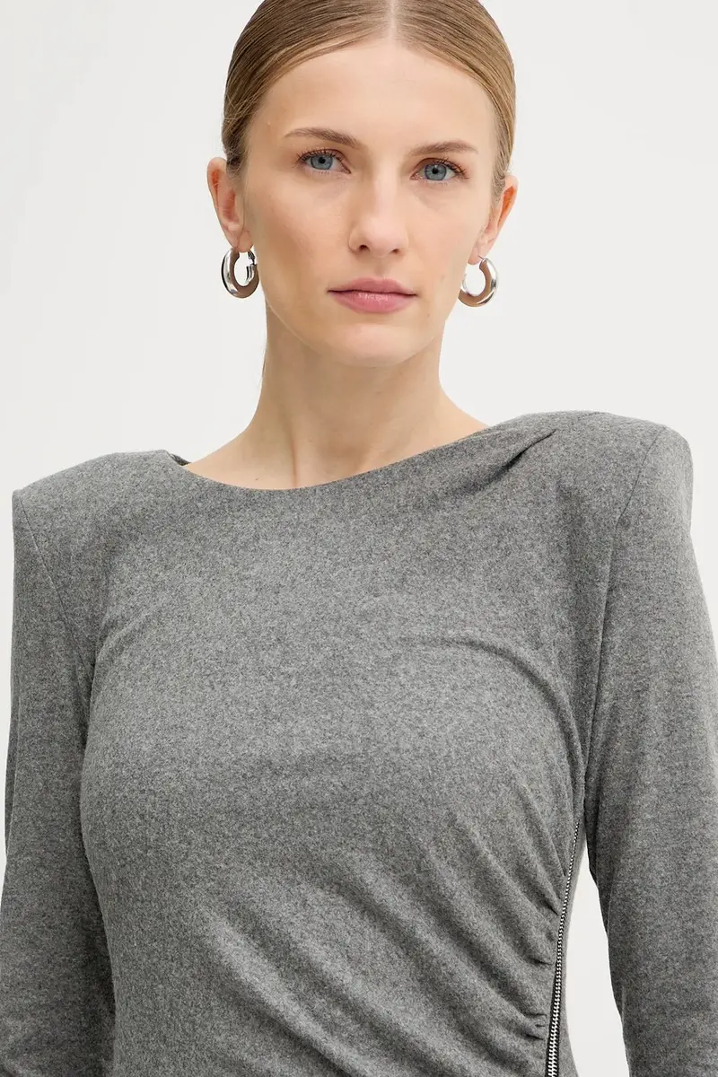 vestito con lana colore grigio 106126 A2ZU miniatura 4