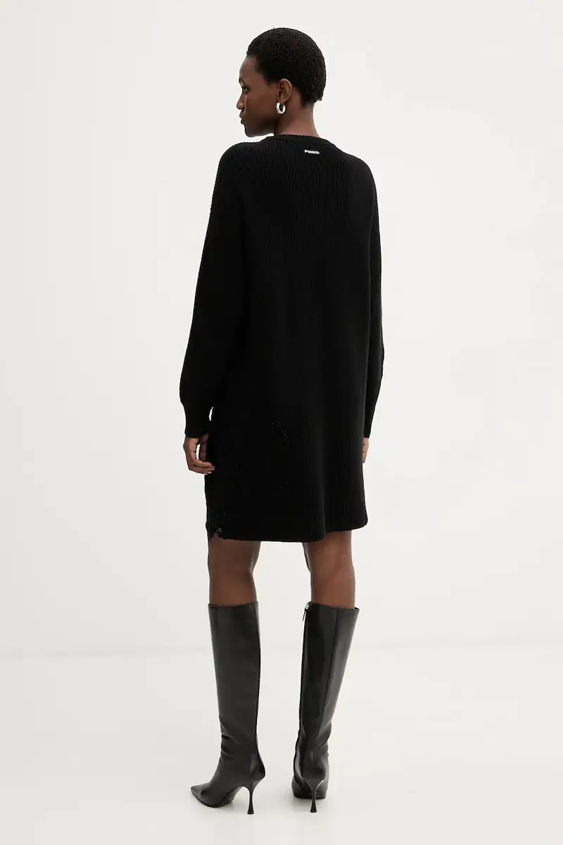 vestito con lana colore nero 105504 A2R1 miniatura 3