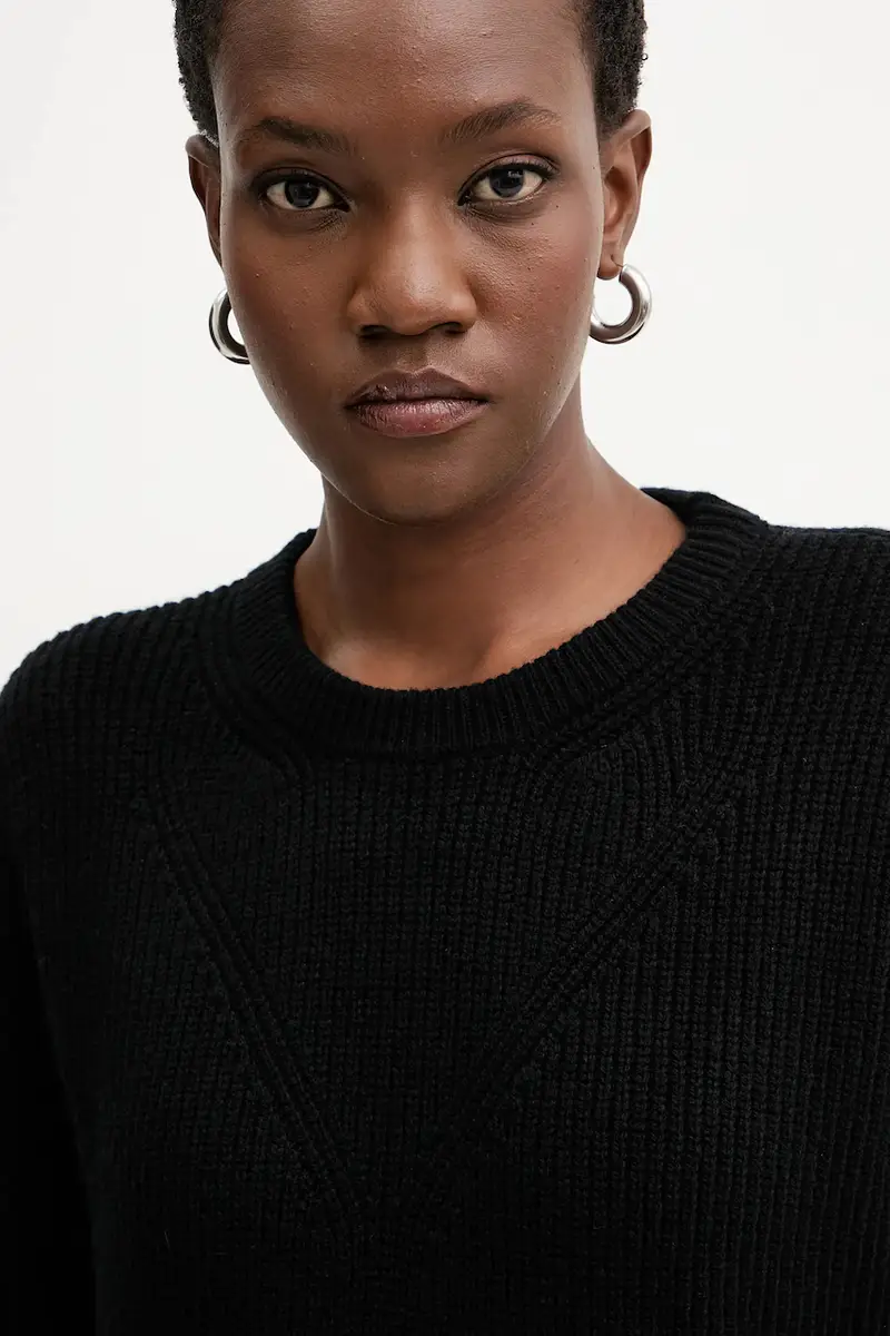 vestito con lana colore nero 105504 A2R1 miniatura 4