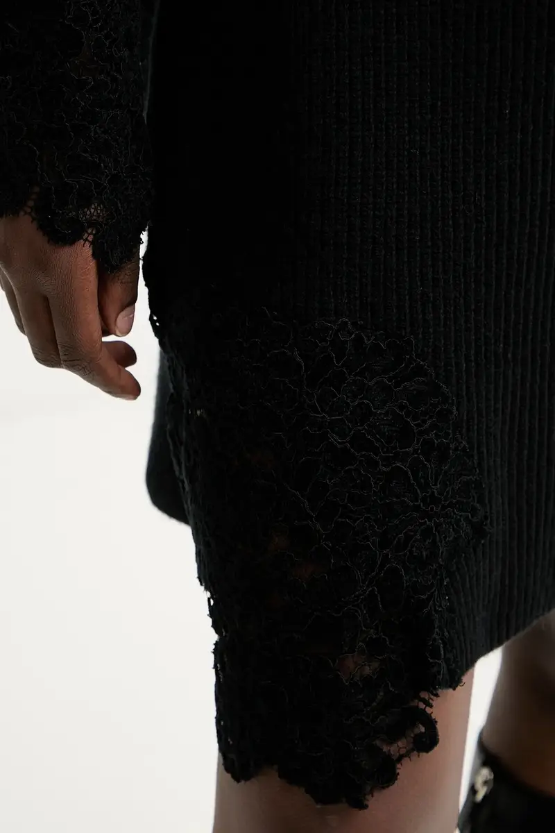 vestito con lana colore nero 105504 A2R1 miniatura 5