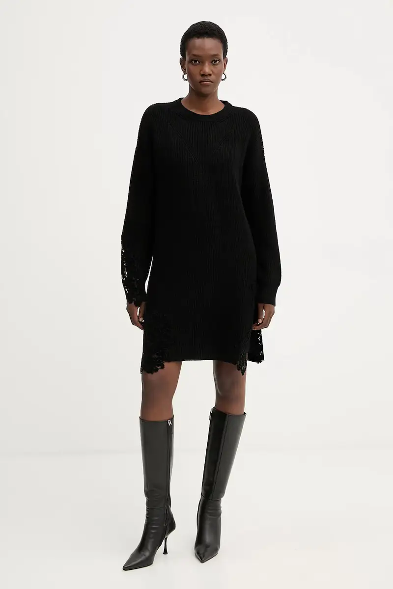 vestito con lana colore nero 105504 A2R1