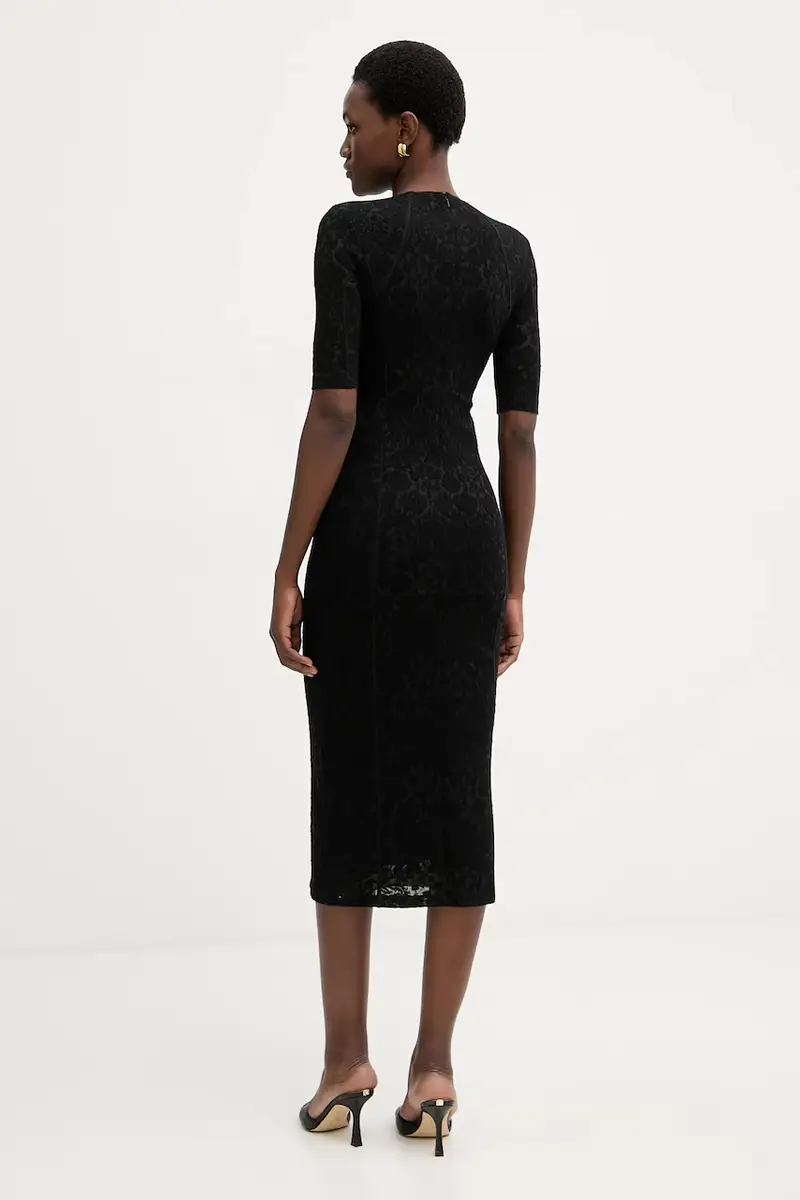 vestito con lana colore nero 105653 A2TW miniatura 3