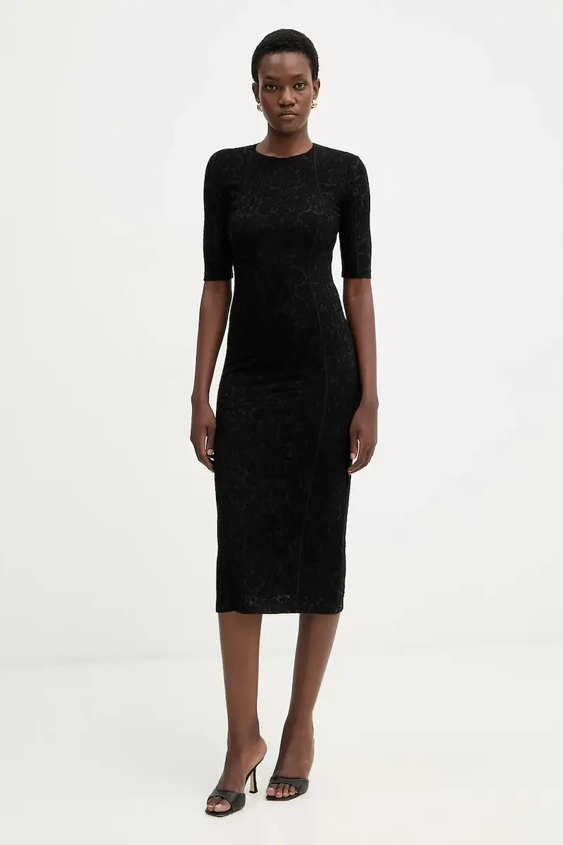 vestito con lana colore nero 105653 A2TW