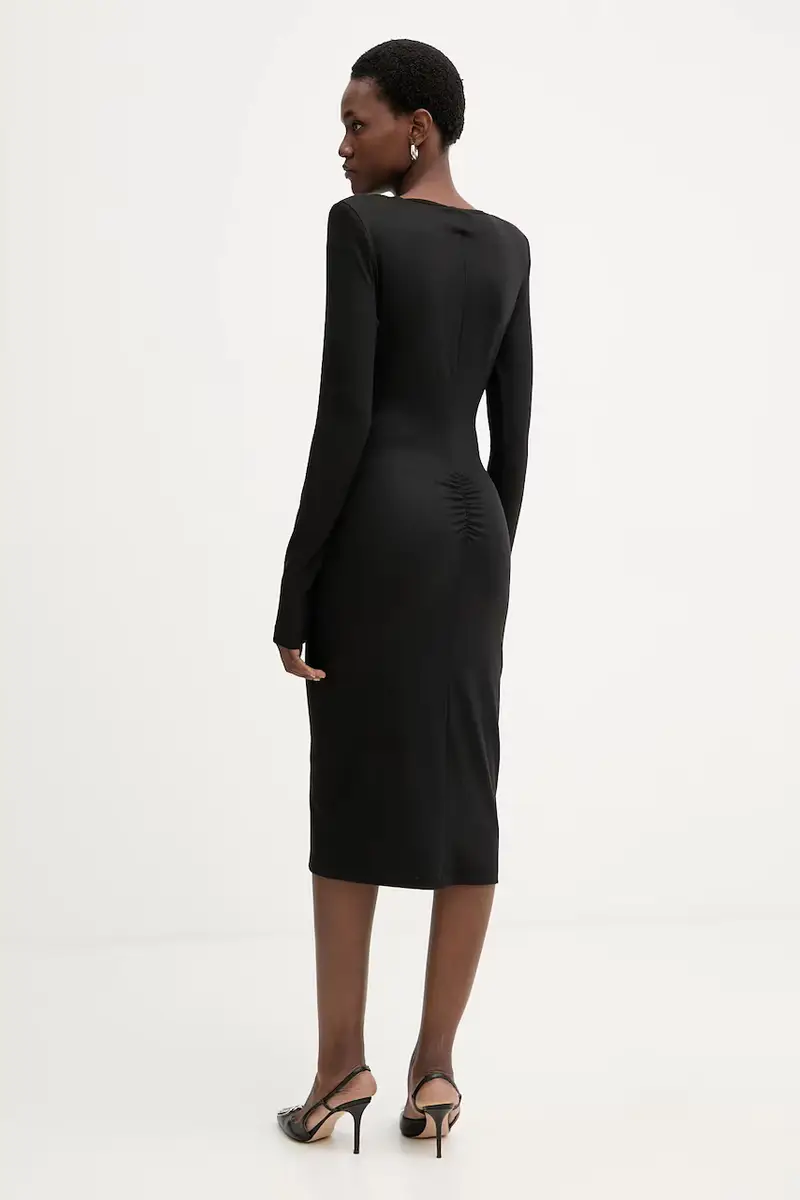 vestito con lana colore nero 106126 A2ZU miniatura 3