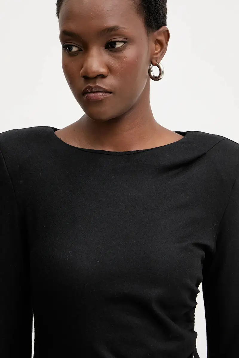 vestito con lana colore nero 106126 A2ZU miniatura 4