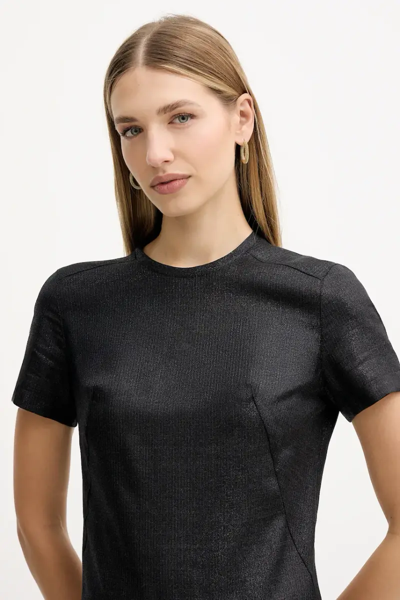 vestito con lana colore nero 106143 A305 miniatura 4