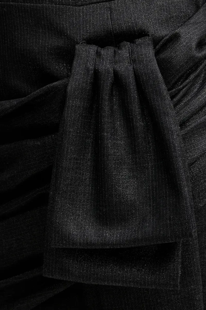 vestito con lana colore nero 106143 A305 miniatura 5