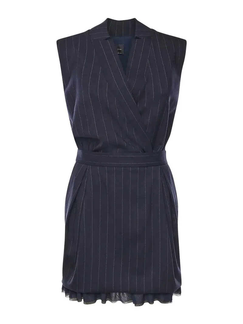 Vestito corto senza maniche Blu