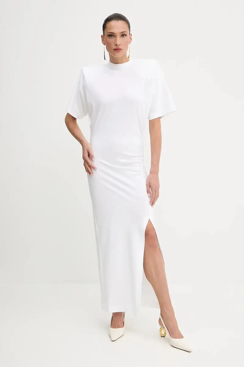 vestito in cotone colore bianco 105219 A2M2