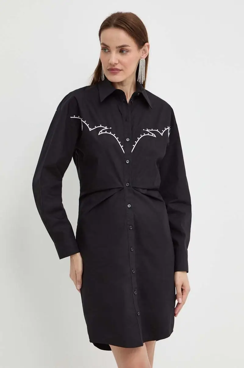 vestito in cotone colore nero 103737 A1XO