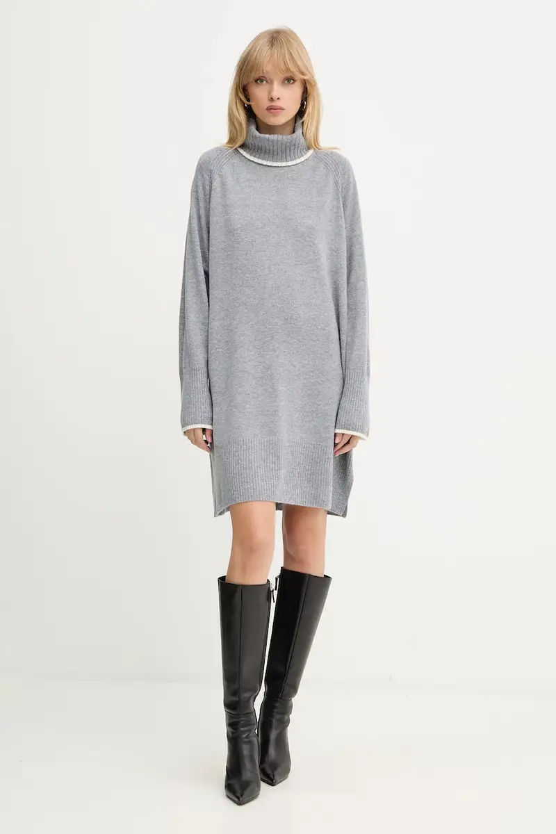 vestito in lana colore grigio 105449 A2Q9 miniatura 2