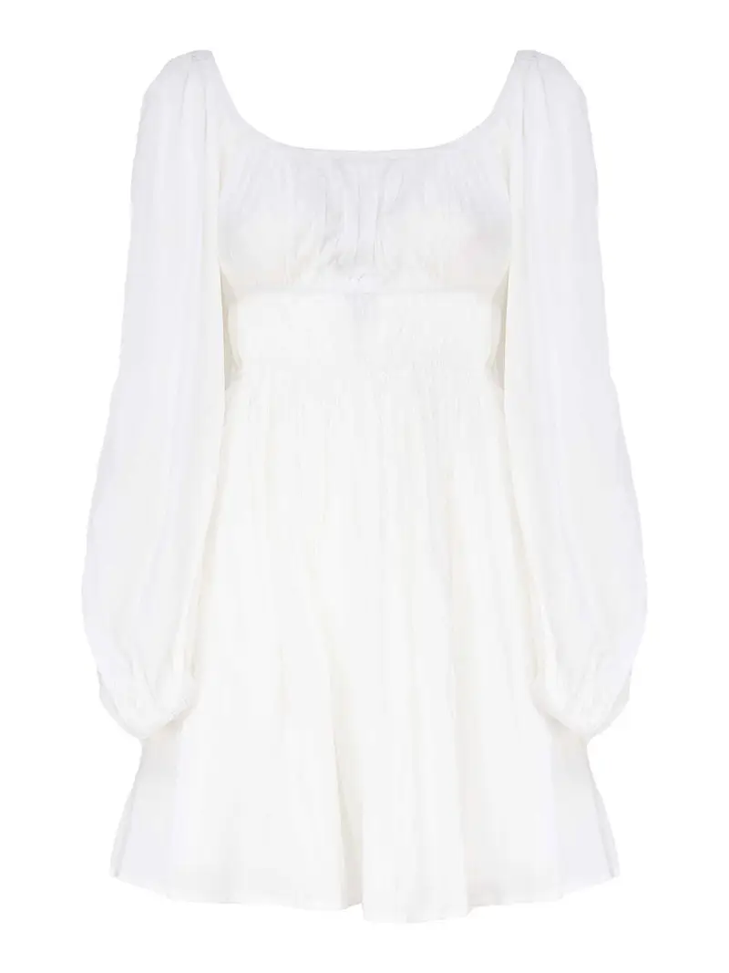 Vestito in mussola di cotone Bianco