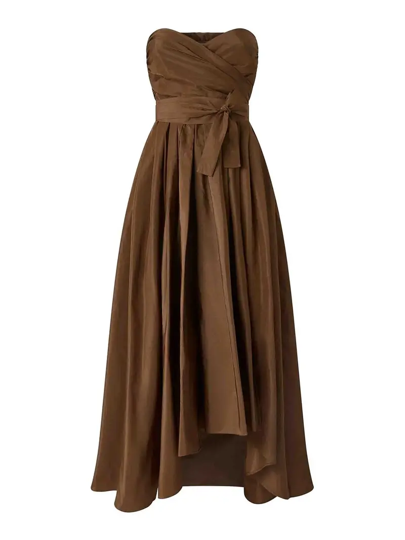 Vestito midi Marrone