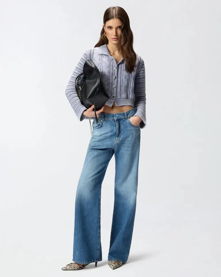 WANDA WIDE LEG MEDIUM WAVE DENIM SS26 LAVAGGIO MEDIO CHIARO