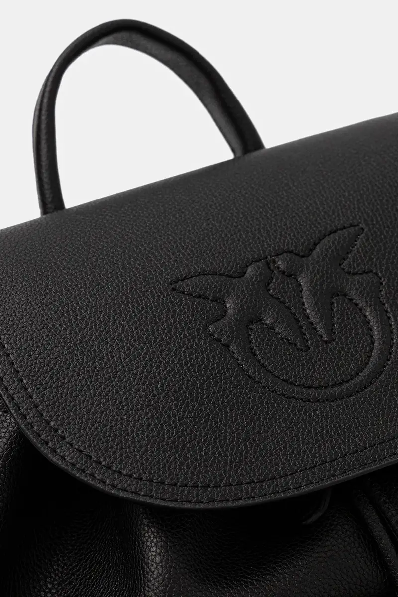 zaino in pelle donna colore nero con applicazione 104351 A29Q miniatura 4