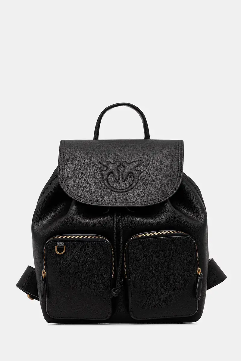 zaino in pelle donna colore nero con applicazione 104351 A29Q