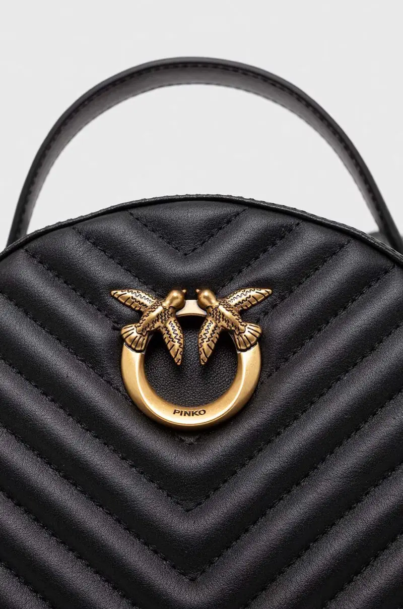 zaino in pelle donna colore nero con applicazione miniatura 4