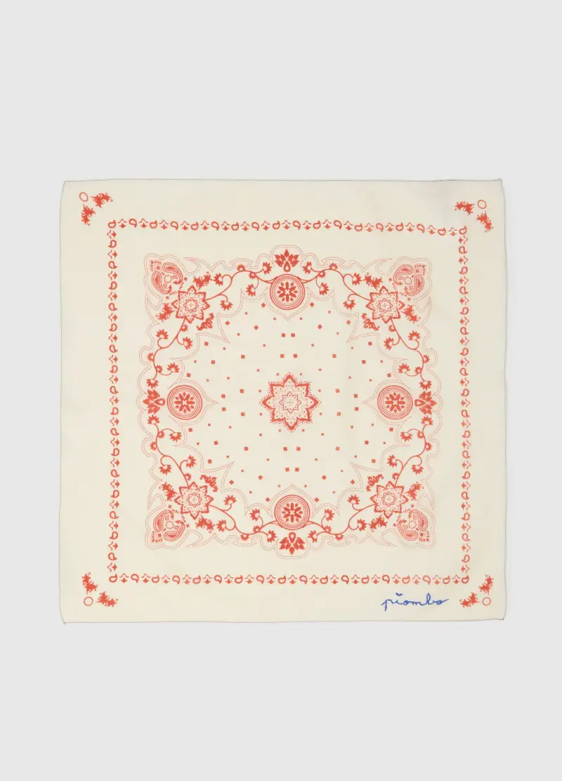 Bandana In Cotone E Lyocell Blu Regular Fit, Uomo, Multicolor miniatura 2