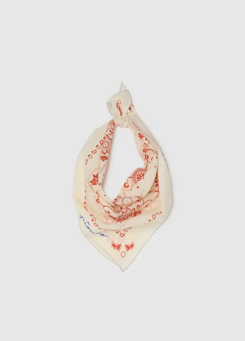 Bandana In Cotone E Lyocell Blu Regular Fit, Uomo, Multicolor