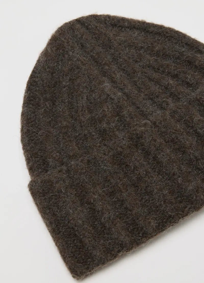 Berretto Marrone In Misto Lana, Uomo, Marrone miniatura 2
