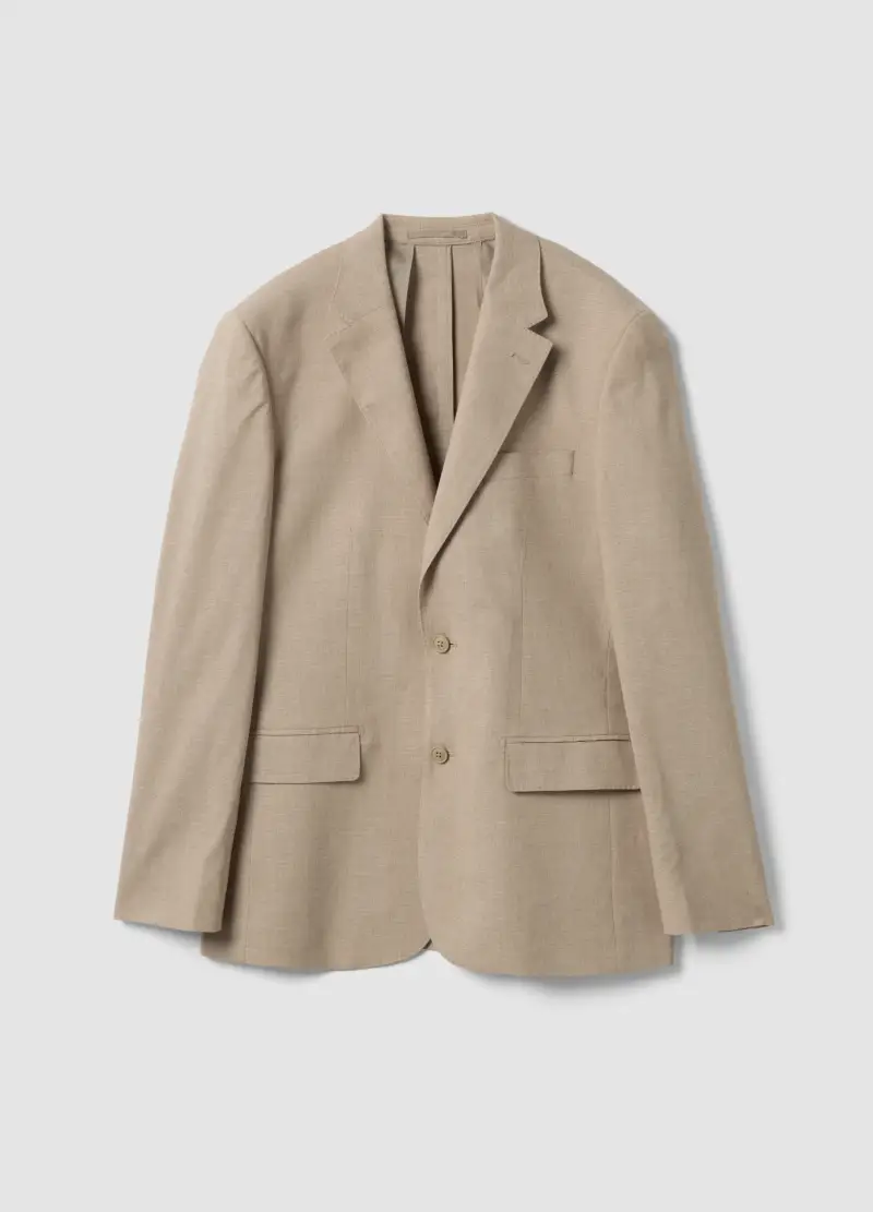 Blazer Beige Slim Fit, Uomo, Beige miniatura 2