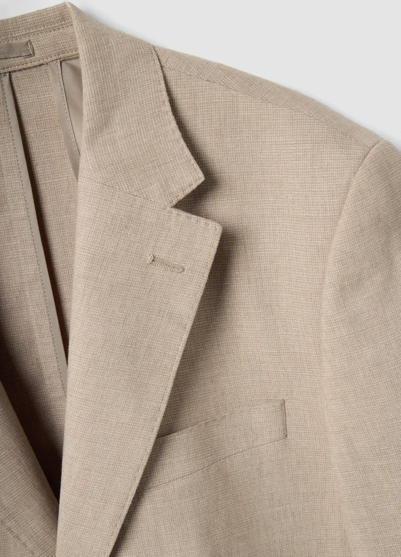 Blazer Beige Slim Fit, Uomo, Beige miniatura 3