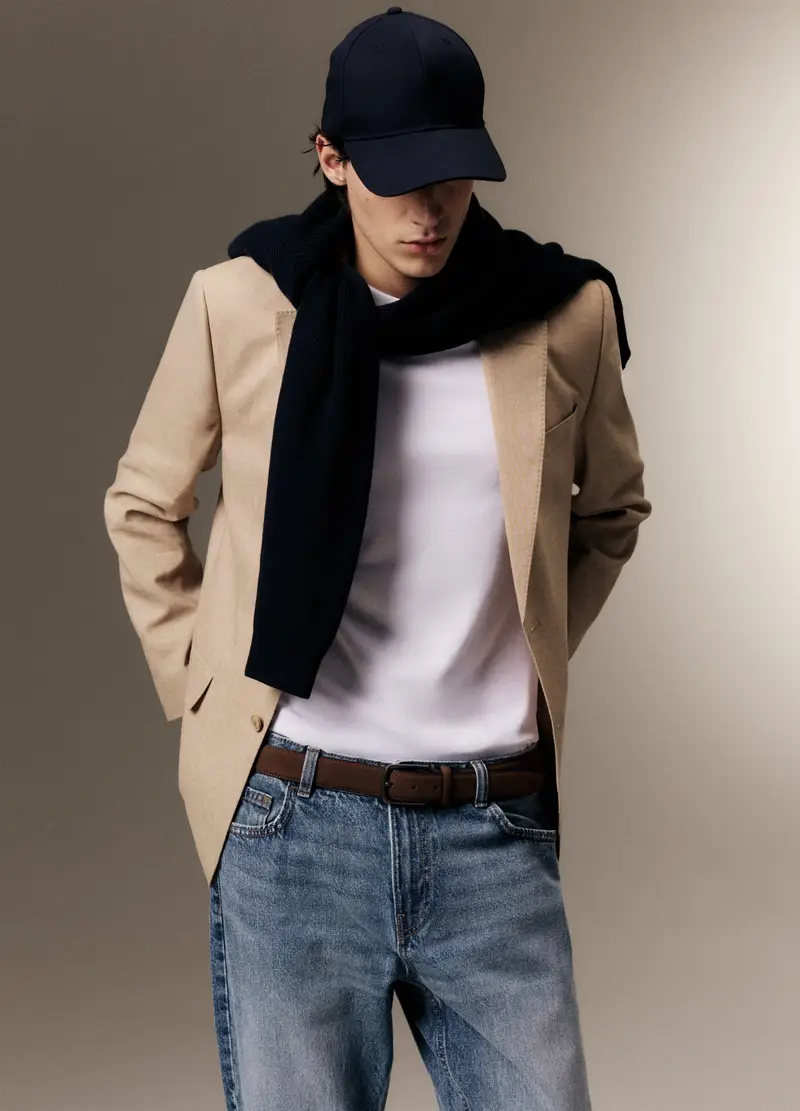 Blazer Beige Slim Fit, Uomo, Beige