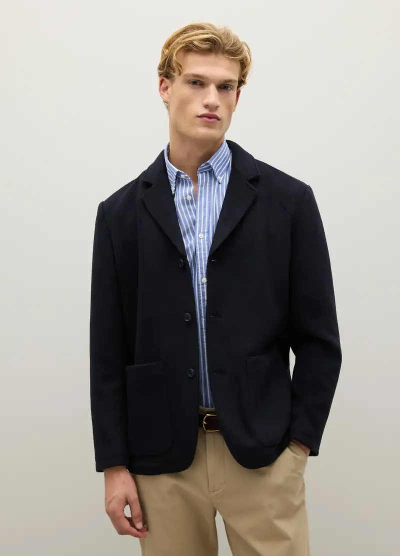 PIOMBO Blazer Uomo Blu 3048231 miniatura 2