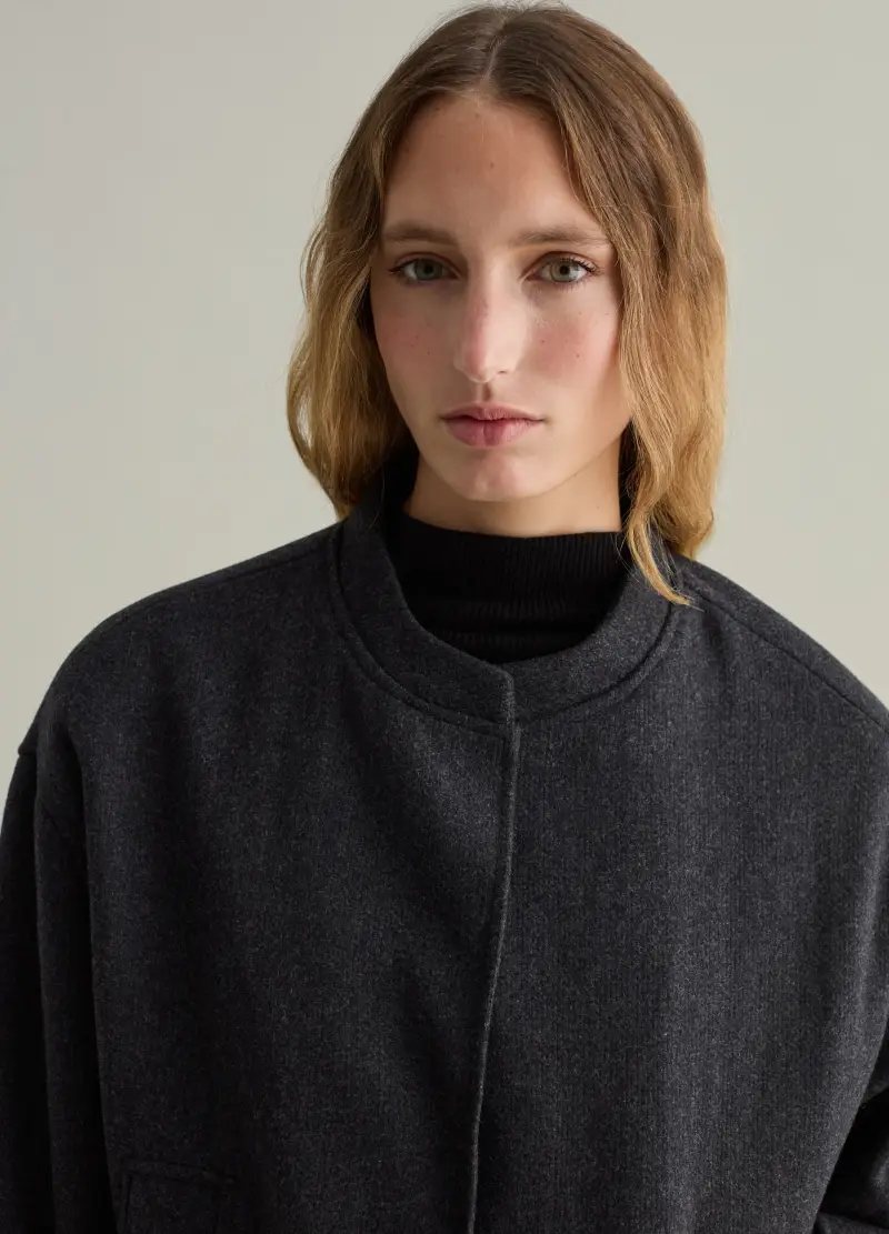 Bomber In Panno Contemporary, Donna, Grigio miniatura 3