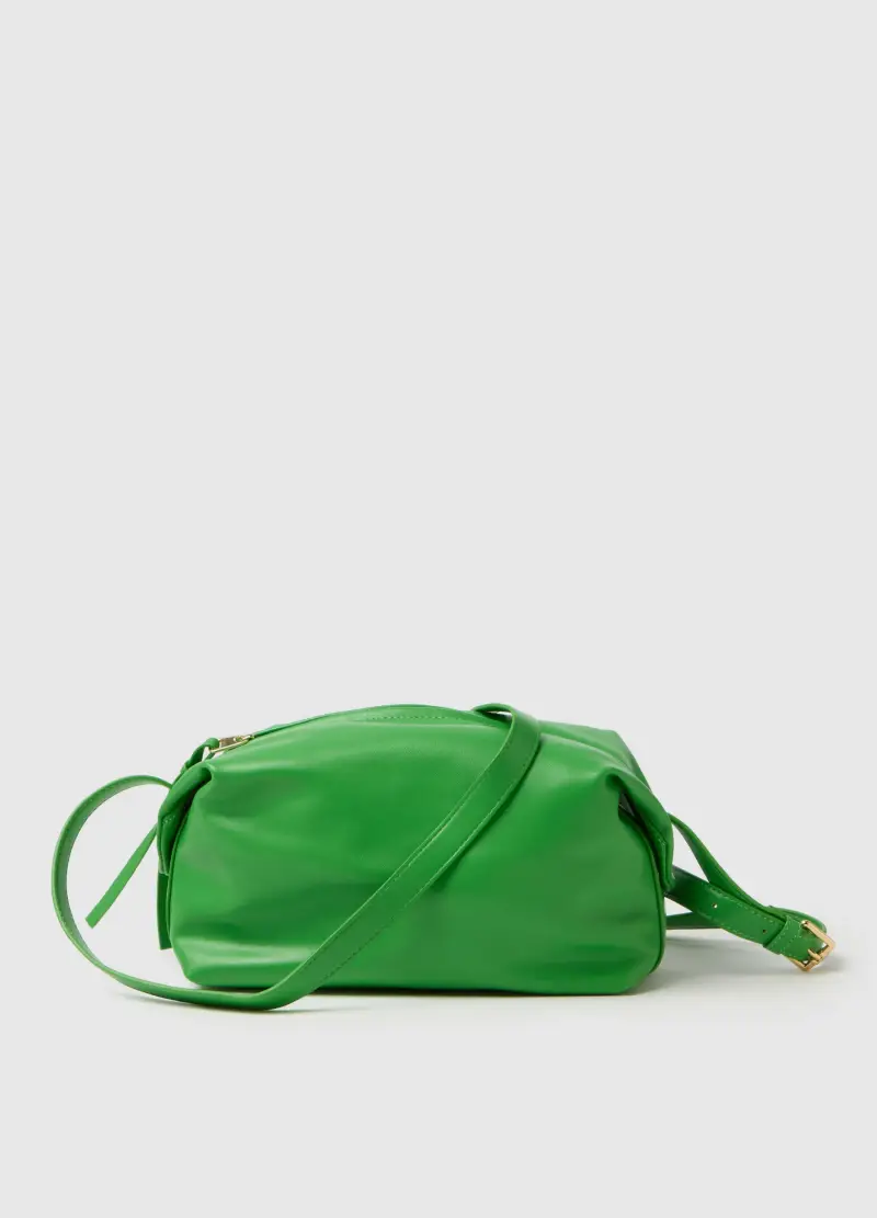 Borsa A Spalla Verde Con Chiusura A Zip, Donna, Verde