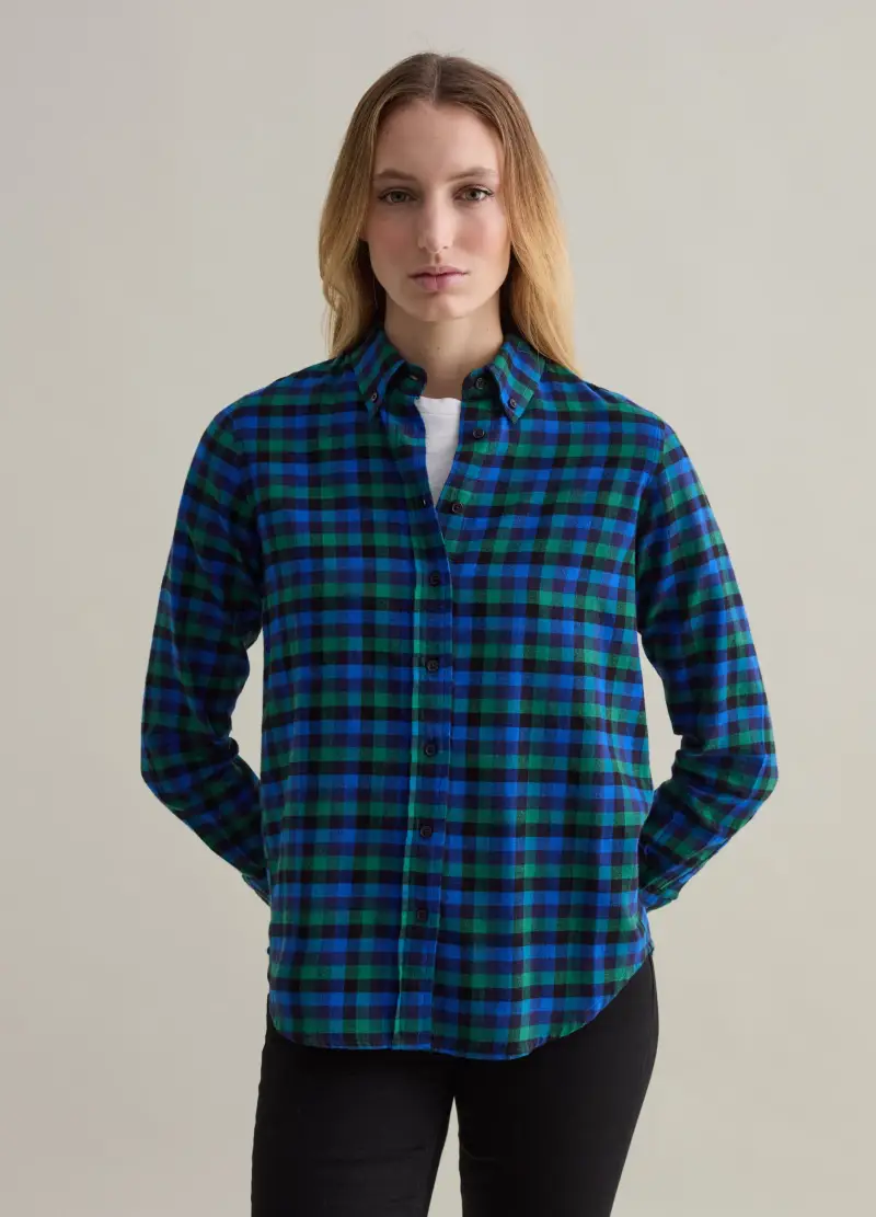 , Camicia A Quadri Button-down, Donna, Multicolor miniatura 2