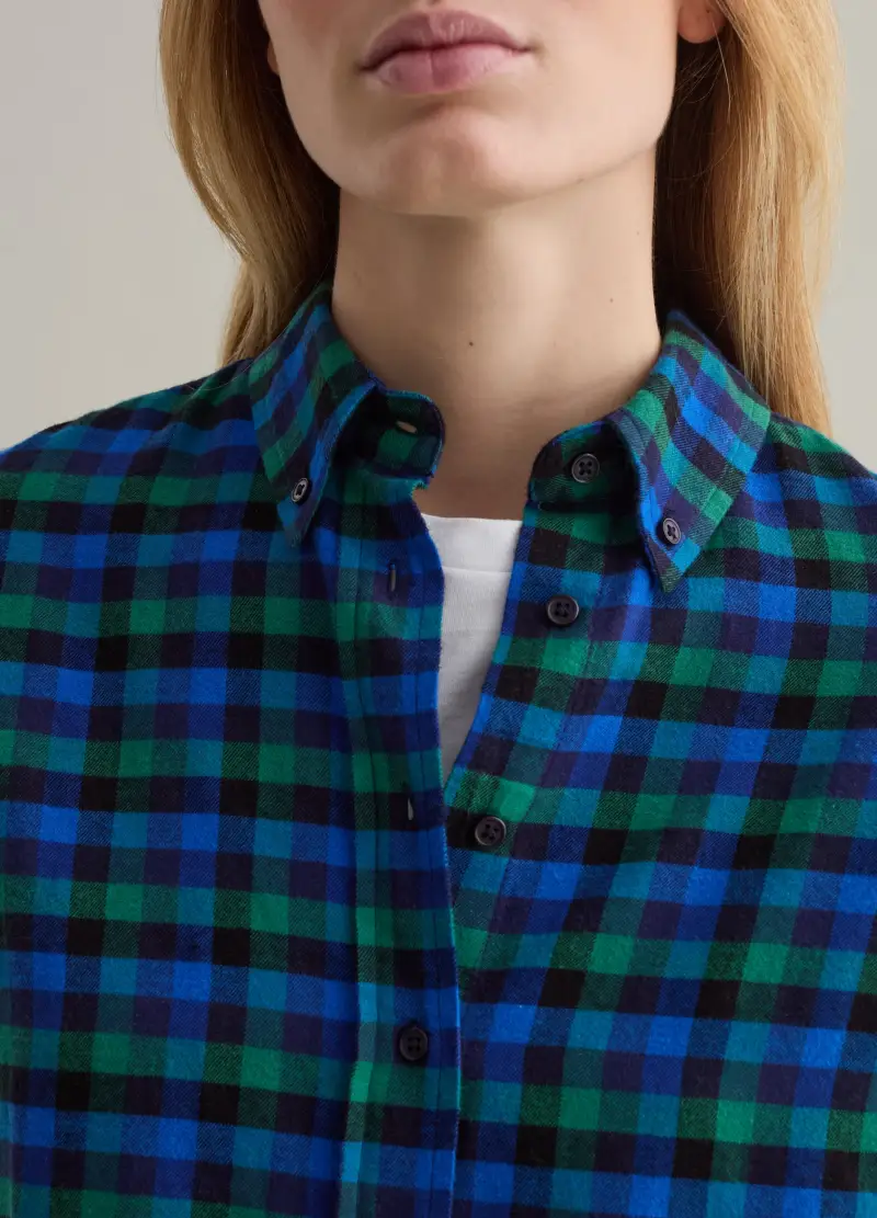 , Camicia A Quadri Button-down, Donna, Multicolor miniatura 3