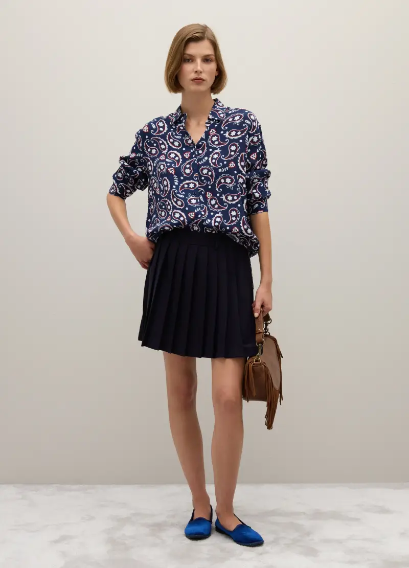 Camicia Con Fantasia Multicolor Regular Fit, Donna, Multicolor