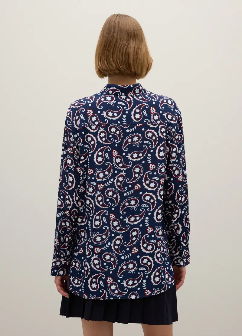 Camicia Con Fantasia Multicolor Regular Fit, Donna, Multicolor miniatura 3