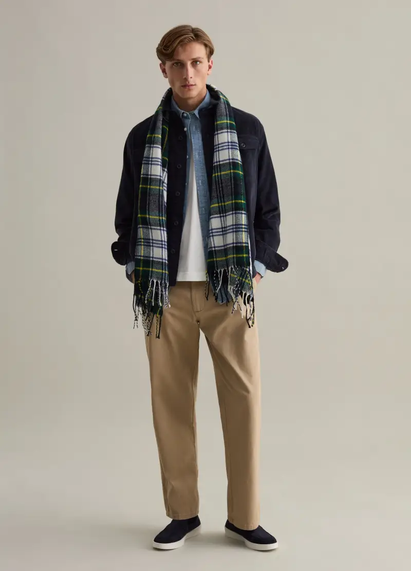 Camicia In Corduroy Con Tasche, Uomo, Blu