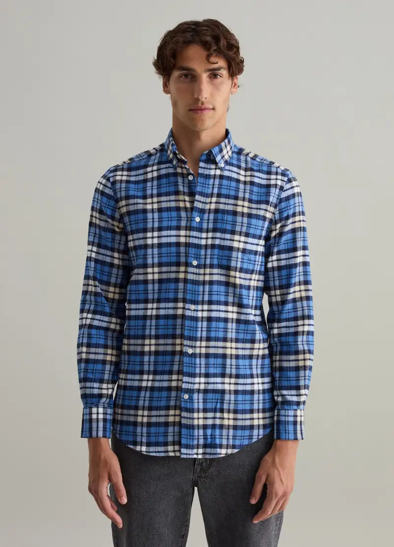 , Camicia In Flanella Check, Uomo, Multicolor miniatura 2