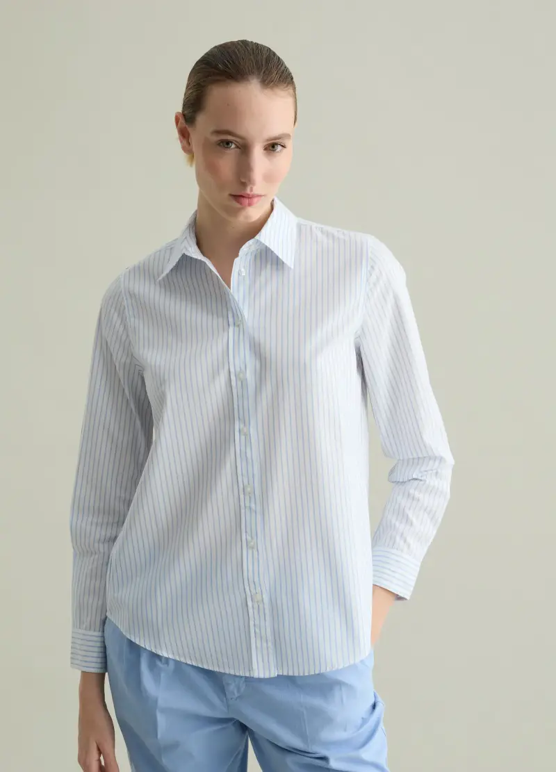 , Camicia In Popeline, Donna, Multicolor miniatura 2