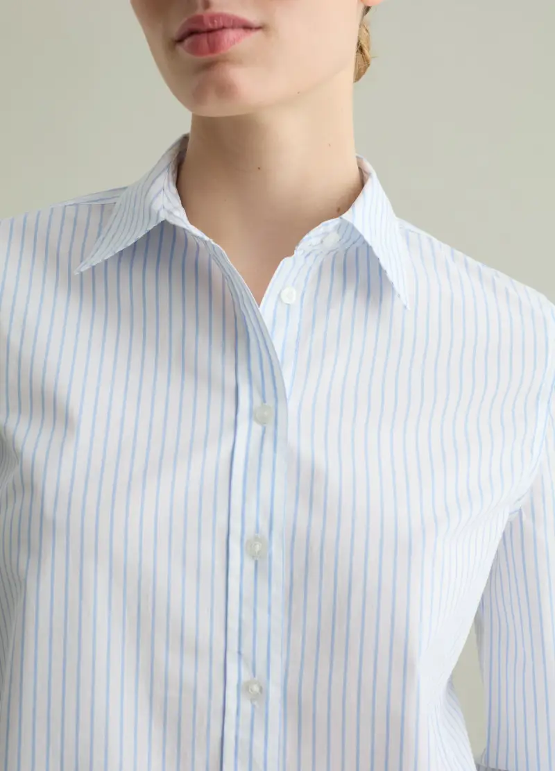 , Camicia In Popeline, Donna, Multicolor miniatura 3