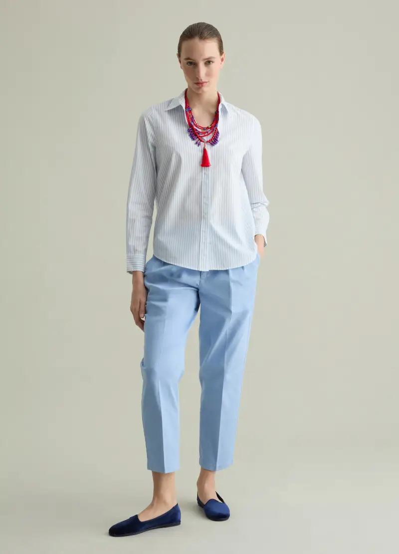 Camicia In Popeline, Donna, Multicolor