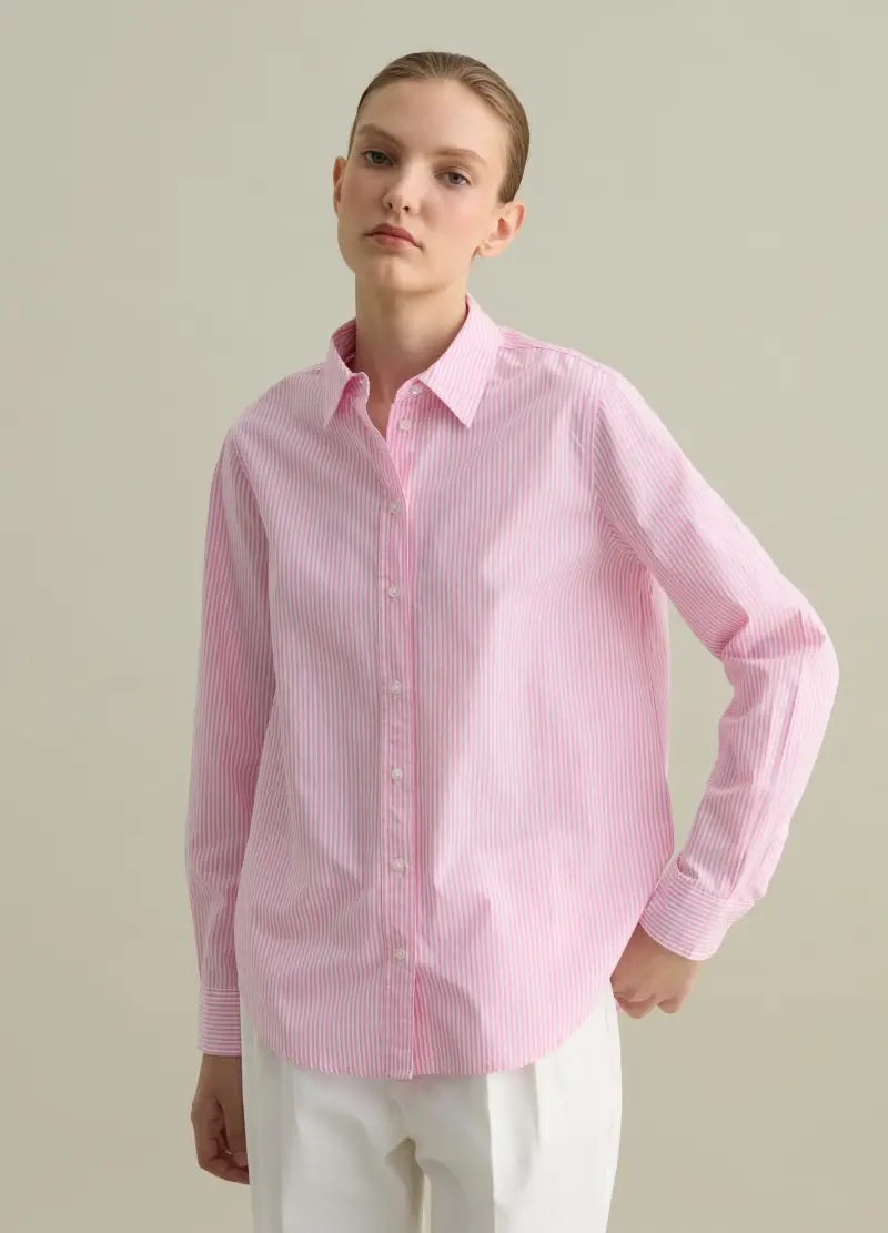 Camicia In Popeline, Donna, Rosa miniatura 2