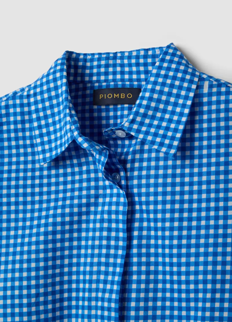 Camicia In Puro Cotone A Quadri Multicolor Regular Fit, Donna, Multicolor miniatura 2