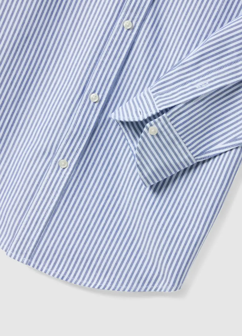 Camicia In Puro Cotone A Righe Multicolor Regular Fit, Uomo, Multicolor miniatura 2