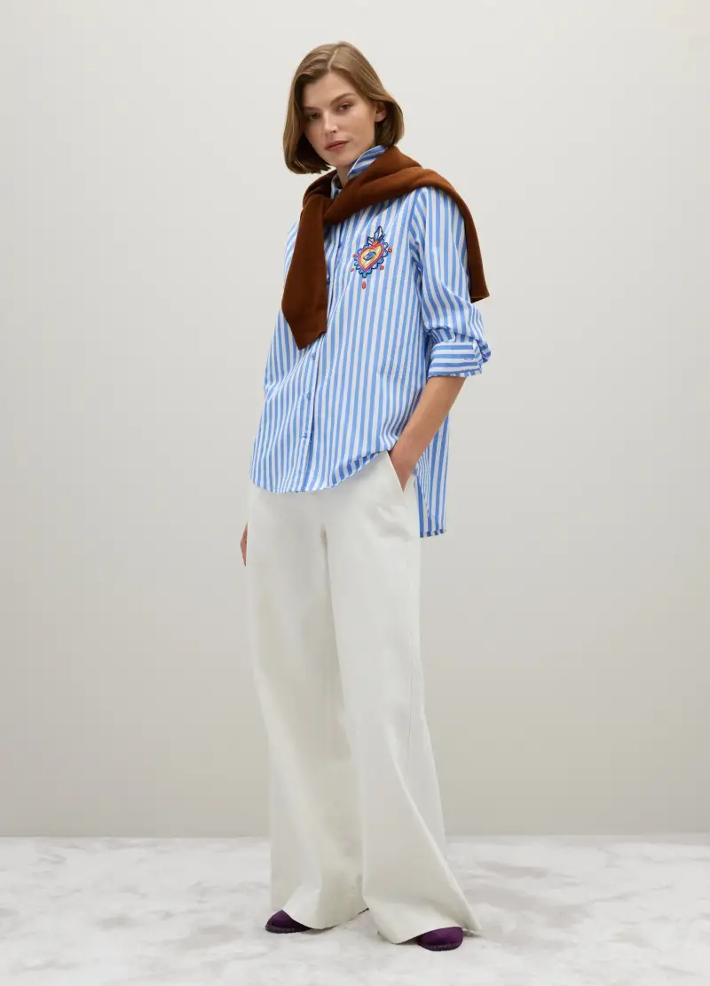 Camicia In Puro Cotone Multicolor Regular Fit, Donna, Multicolor