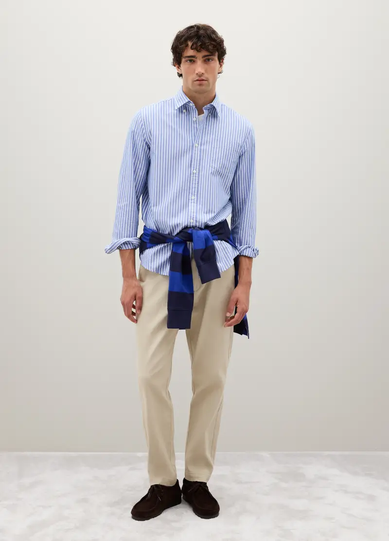 Camicia In Puro Cotone Multicolor Regular Fit, Uomo, Multicolor miniatura 2