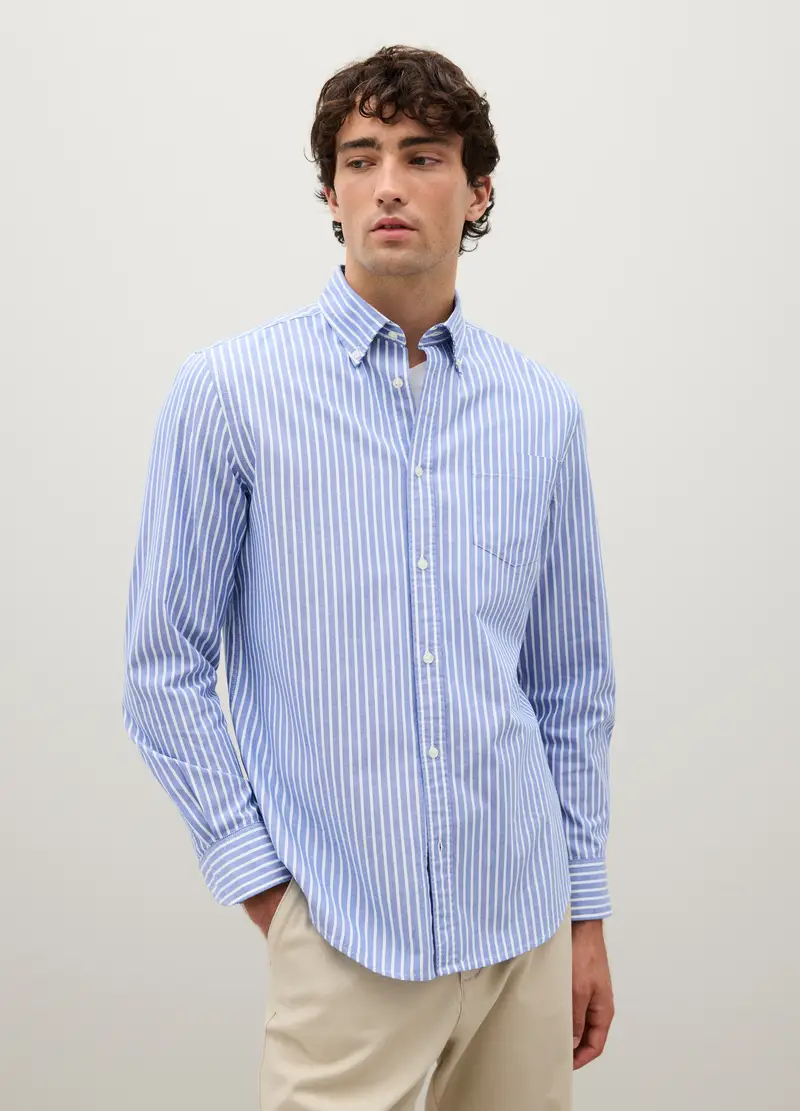 Camicia In Puro Cotone Multicolor Regular Fit, Uomo, Multicolor miniatura 3