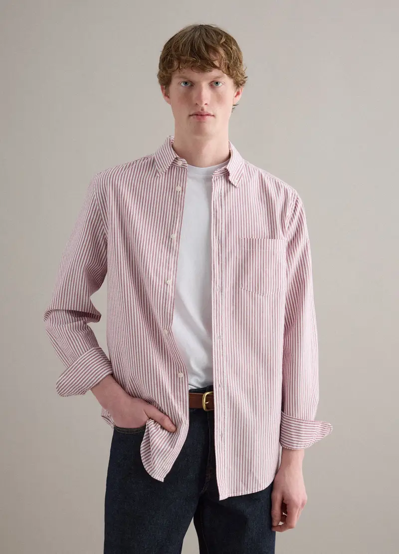 Camicia In Puro Cotone Multicolor Regular Fit, Uomo, Multicolor miniatura 3