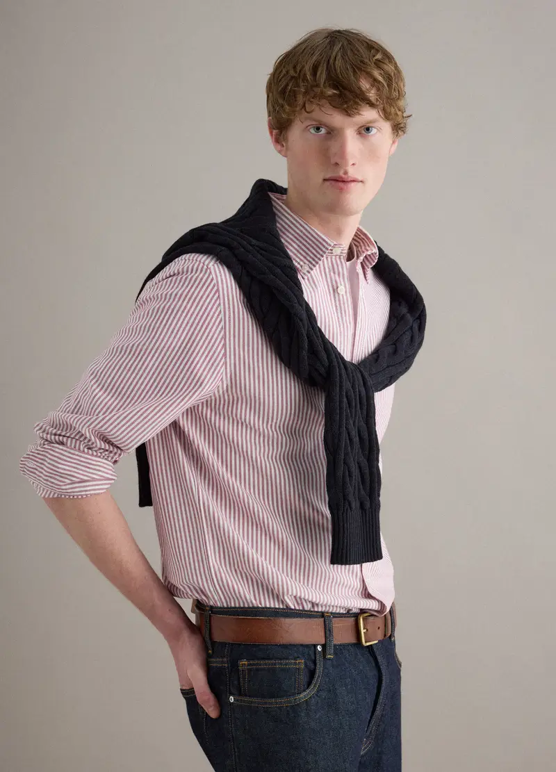 Camicia In Puro Cotone Multicolor Regular Fit, Uomo, Multicolor