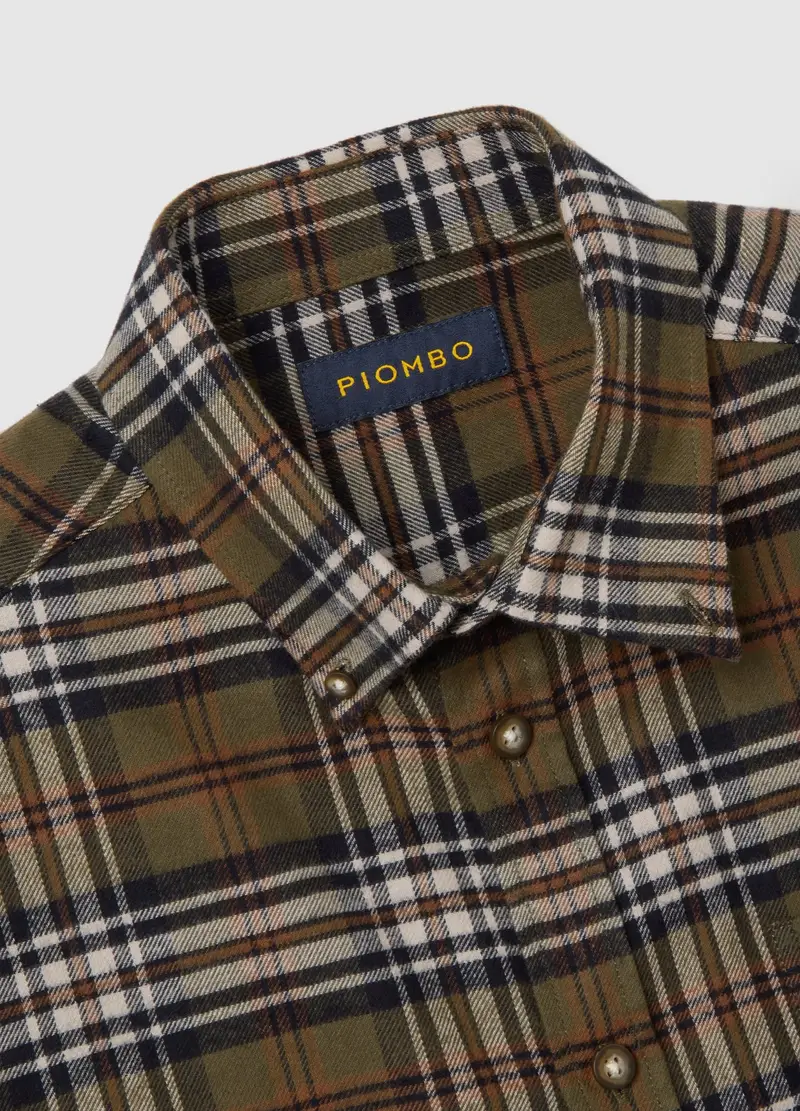 Camicia Maniche Lunghe Multicolor In Puro Cotone Regular Fit A Quadri, Uomo, Multicolor miniatura 2